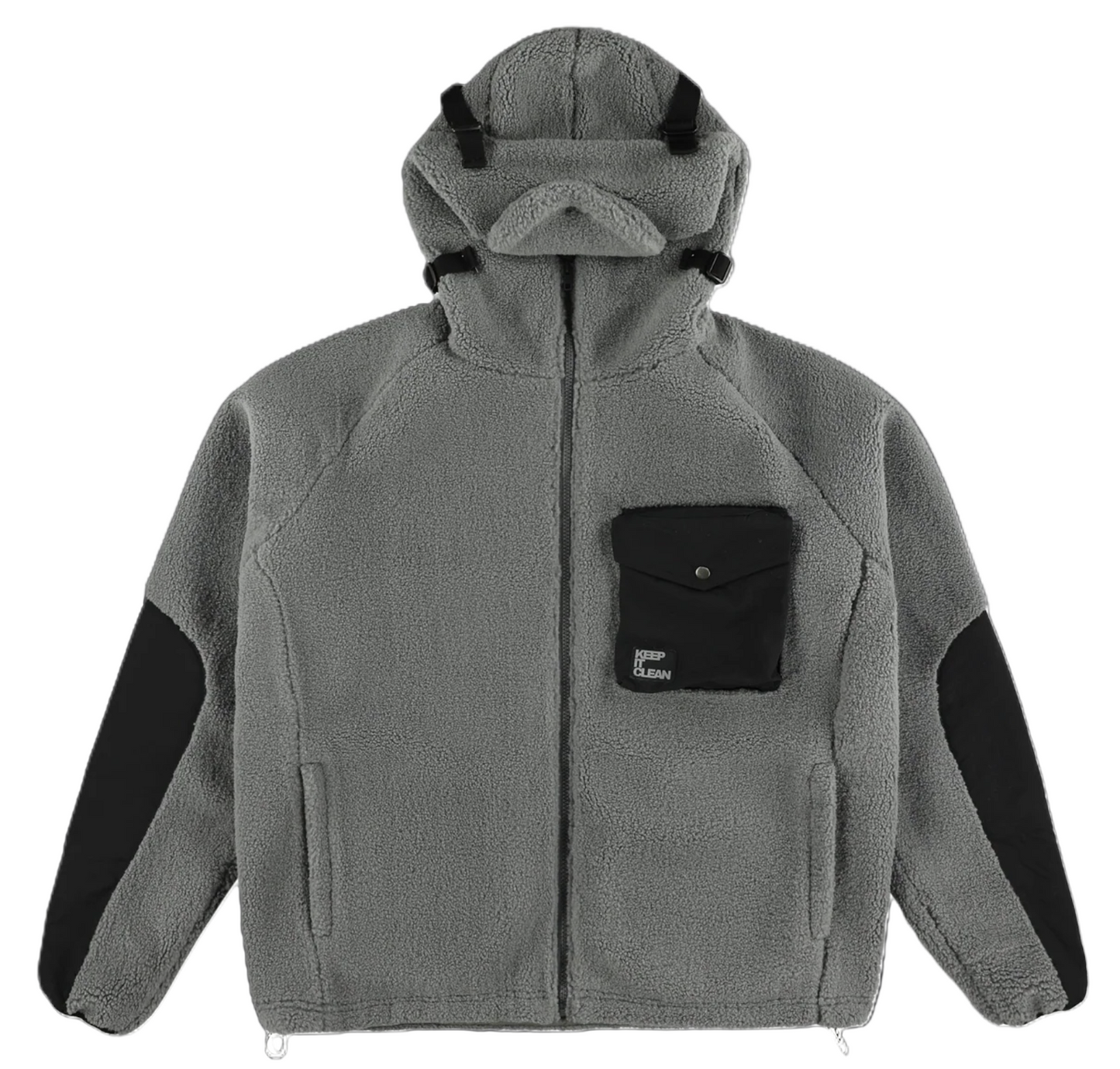 KEEP IT CLEAN URBAN SHERPA JACKET ASH GREY