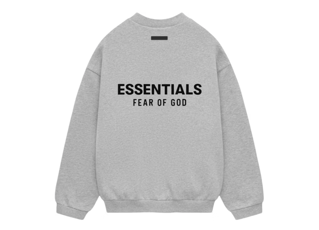 FEAR OF GOD ESSENTIALS FLEECE SWEATER LIGHT HEATHER GRAY