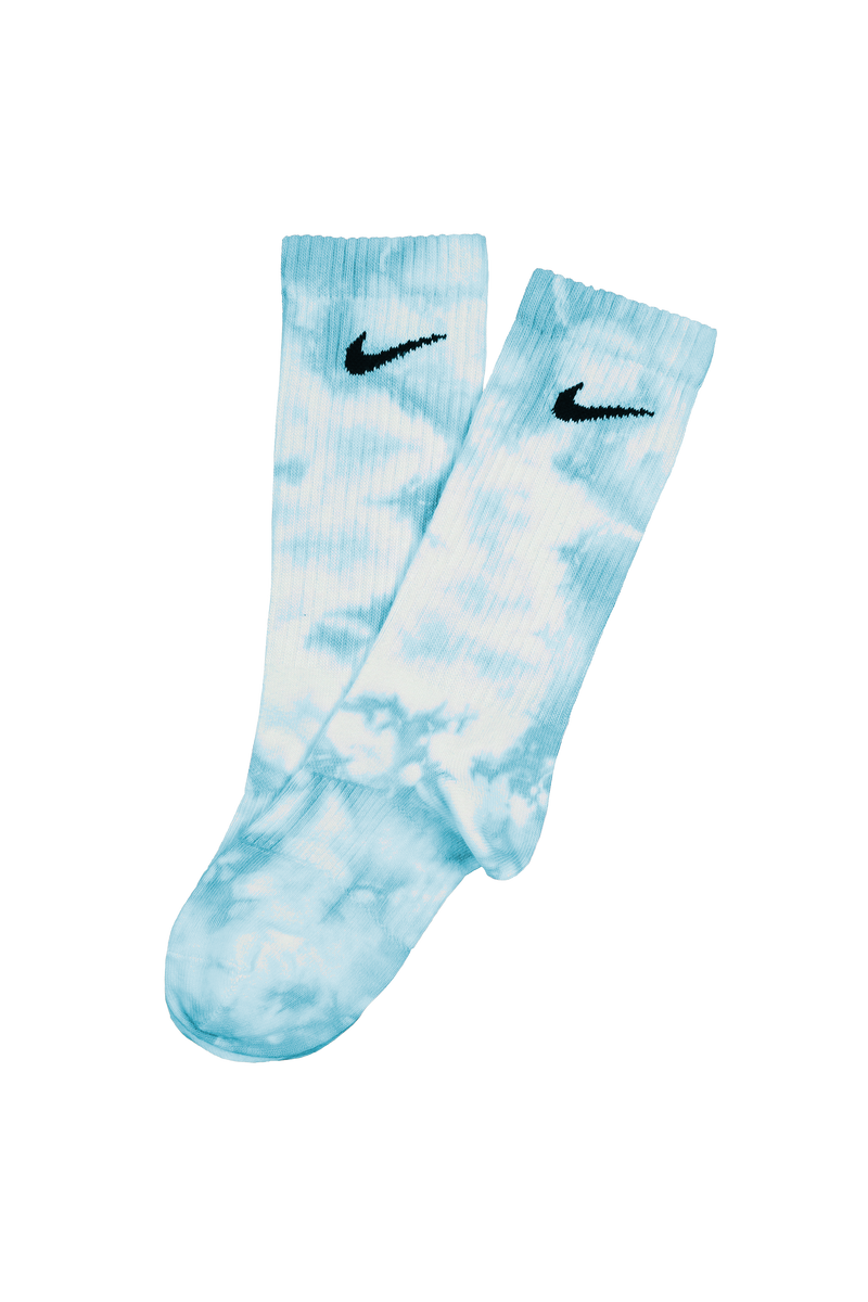 NIKE TIE DYE BABY BLUE SOCKS DRIP DROPS