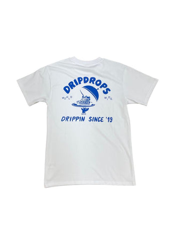 DRIP DROPS PLATTER TEE WHITE