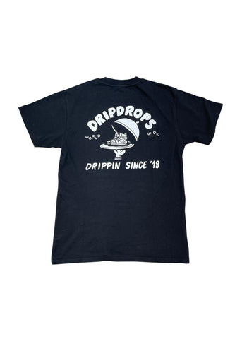 DRIP DROPS PLATTER TEE BLACK