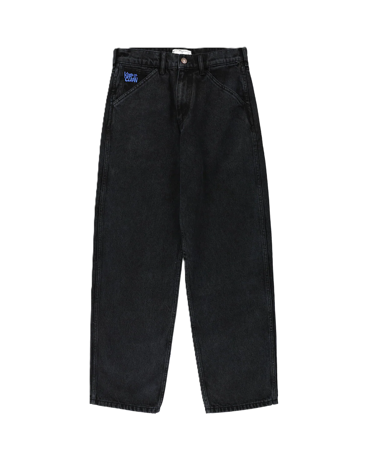 KEEP IT CLEAN - RELAXED PANTS - BLACKBLUE OVERDYE