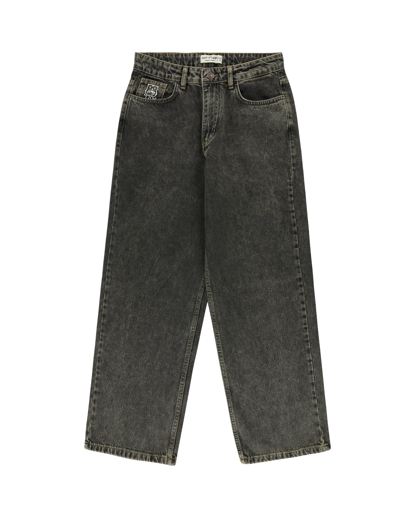 KEEP IT CLEAN - LOOSE PANT - FADED BLACK