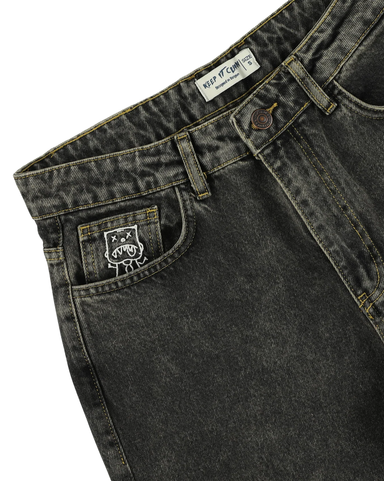 KEEP IT CLEAN - LOOSE PANT - FADED BLACK