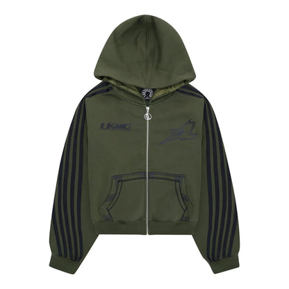 LUKAMACHAIN STRIPED HOODIE GREEN