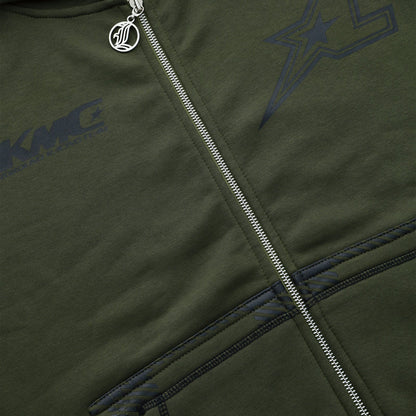 LUKAMACHAIN STRIPED HOODIE GREEN