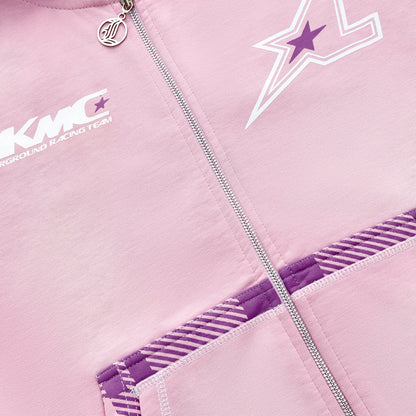 LUKAMACHAIN STRIPED HOODIE PINK