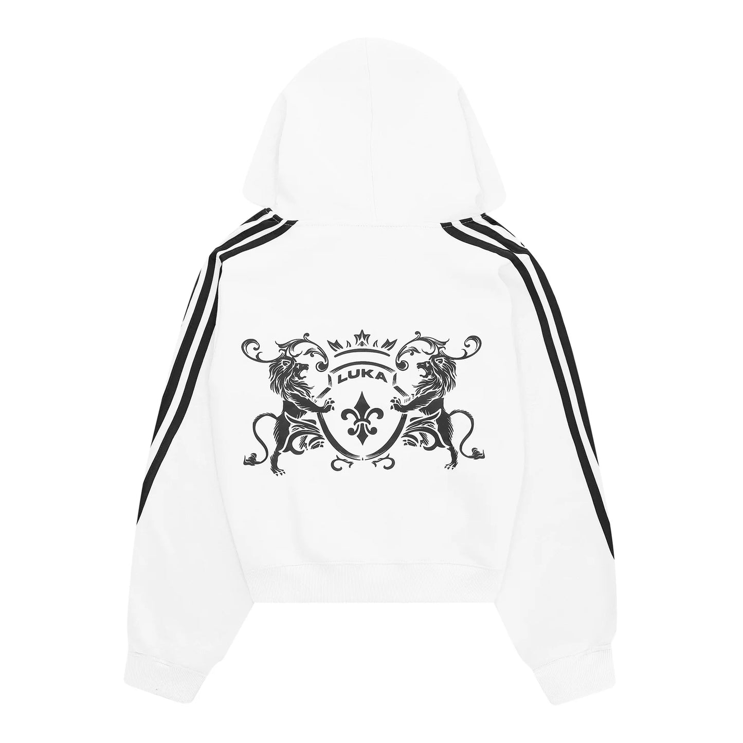 LUKAMACHAIN STRIPED HOODIE WHITE