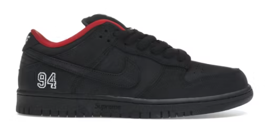 NIKE SB DUNK LOW SUPREME 94 BLACK