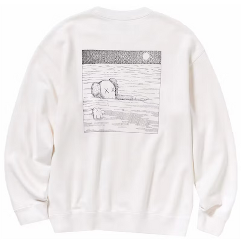 KAWS X UNIQLO LONGSLEEVE SWEATSHIRT OFF WHITE
