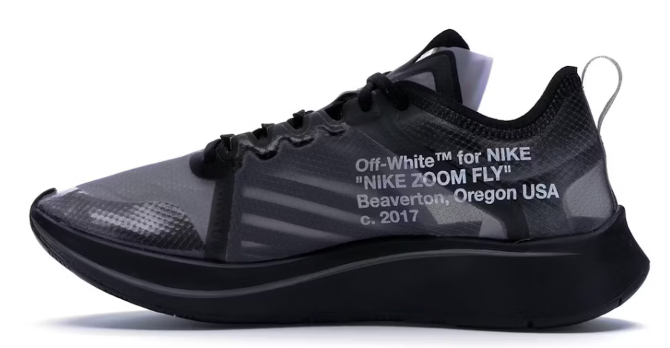 NIKE ZOOM FLY OFF-WHITE BLACK SILVER