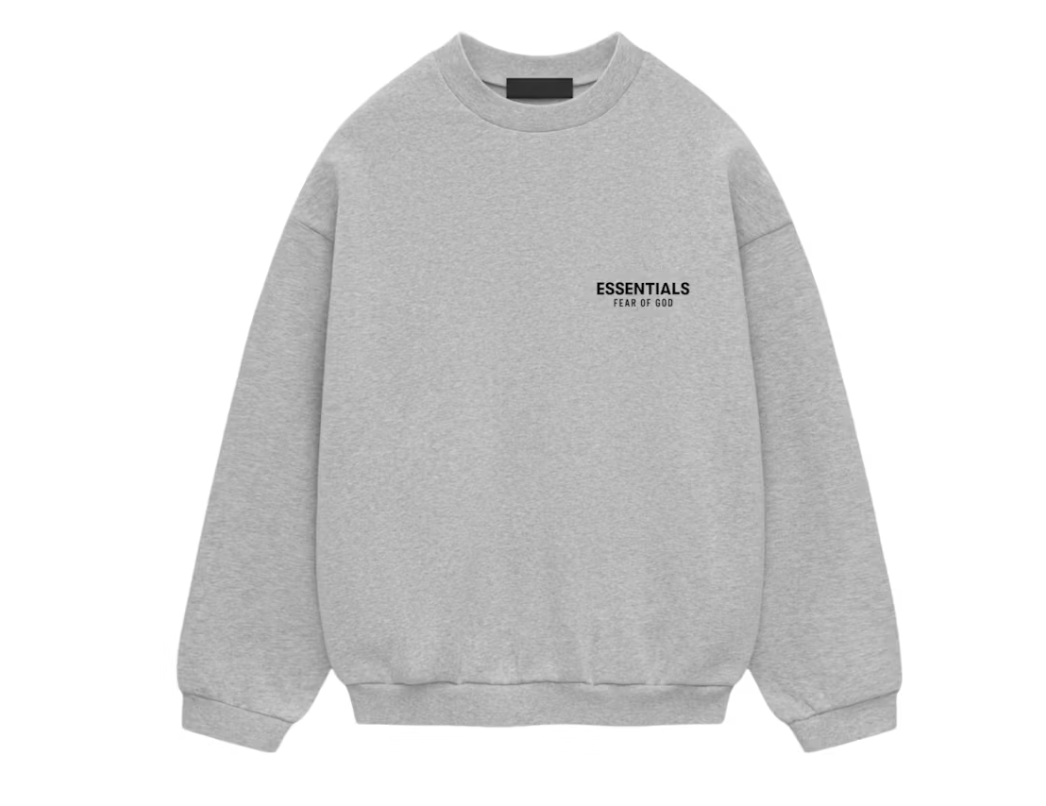 FEAR OF GOD ESSENTIALS FLEECE SWEATER LIGHT HEATHER GRAY