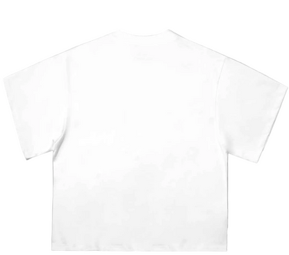 NOISSEY BOXY OVERSIZED T-SHIRT WITH MONEY-HOLDING NAIL ART HAND PRINT