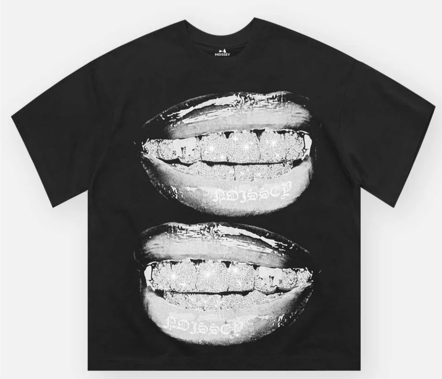 NOISSEY GLITTERING DIAMOND GRILLS PRINT T-SHIRT
