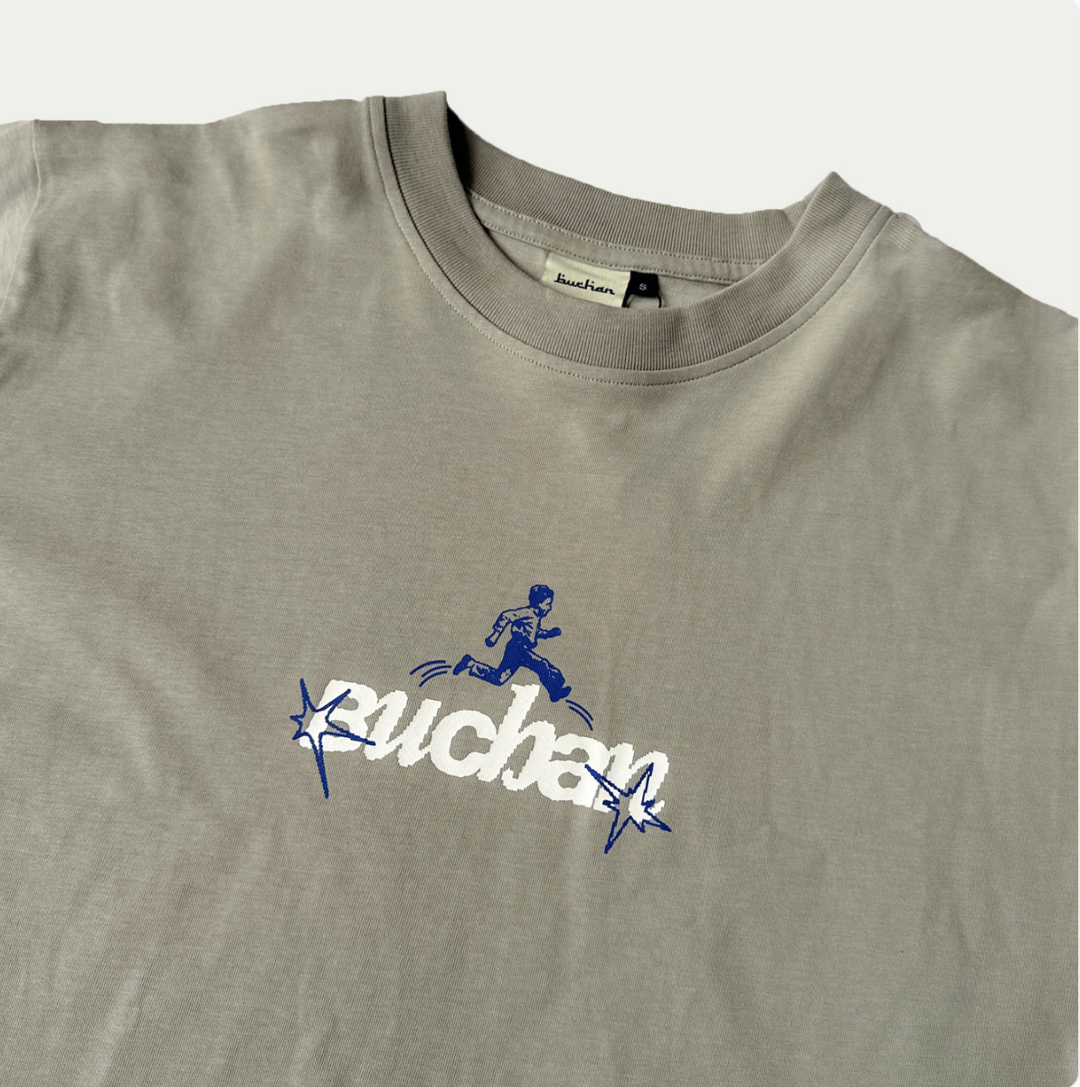 BUCHAN T-SHIRT JUMPING JACK TEE - GREY