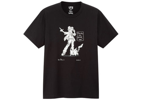 DANIEL ARSHAM X POKEMON X UNIQLO PIKACHU ET TEE TRAINER (TAILLE US HOMME) NOIR