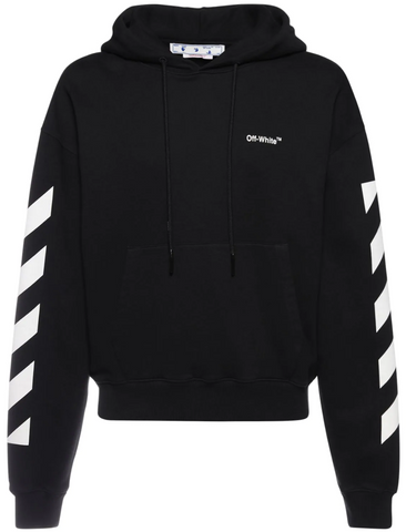 OFF-WHITE DIAG HOODIE BLACK