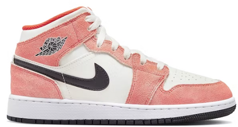 JORDAN 1 MID SE ORANGE SUEDE (GS)