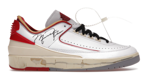 JORDAN 2 RETRO LOW OFF-WHITE WHITE RED