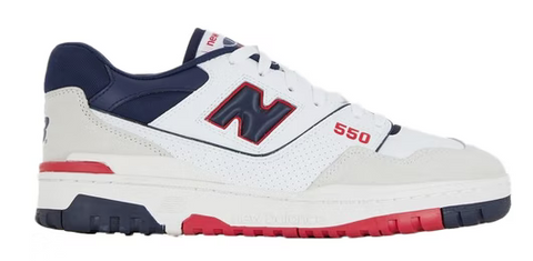 NEW BALANCE 550 BLANC MARINE ROUGE