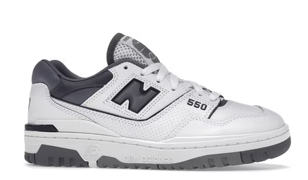 NEW BALANCE 550 BLANC GRIS GRIS FONCÉ