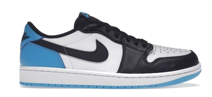 JORDAN 1 RETRO LOW OG BLACK DARK POWDER BLUE