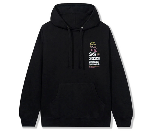 ANTI SOCIAL SOCIAL CLUB S/S 2022 HOODIE BLACK