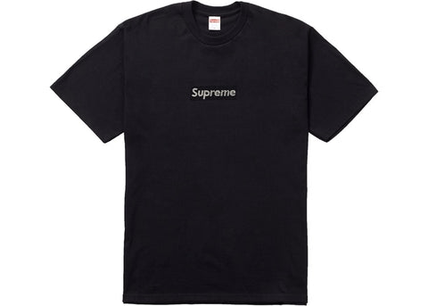 SUPREME SWAROVSKI BOX LOGO TEE BLACK