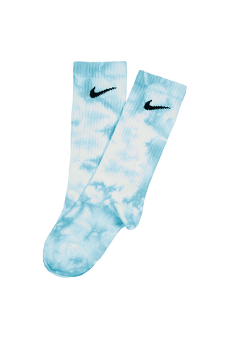 NIKE TIE-DYE BABY BLUE SOCKS