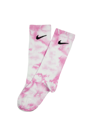 NIKE TIE-DYE PINK SOCKS